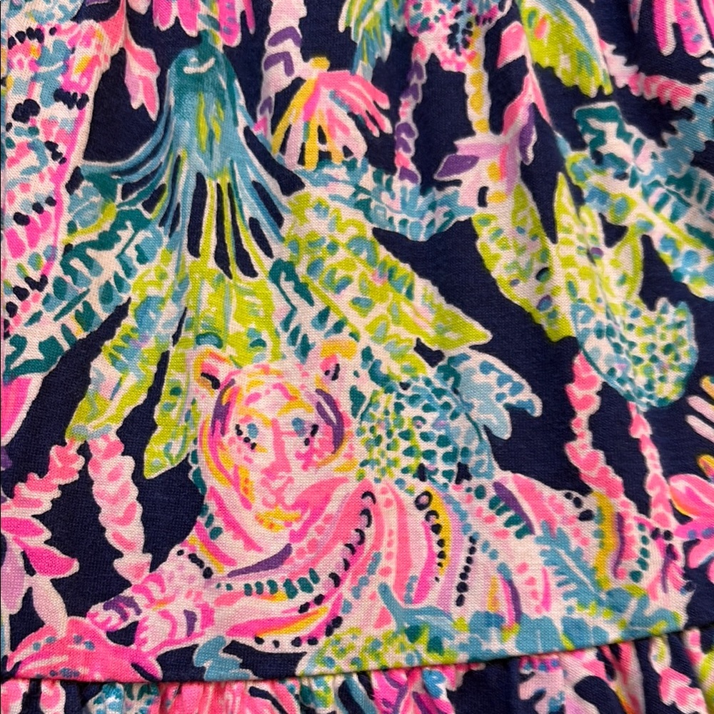 Lilly Pulitzer Jodee Pink and Purple Flutter Sleeve Sundress - Picture 6 of 9
